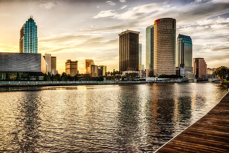 Downtown Tampa at Sunrise Photograph by Michael White