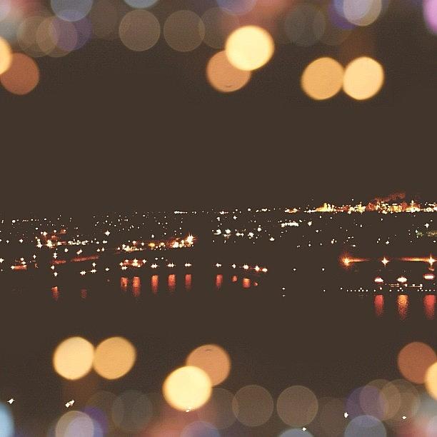 City Photograph - Downtown Toledo View Of The City Lights by Yana Galanin