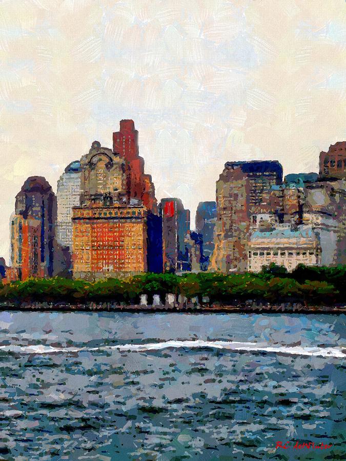 Downtown with Edward Painting by RC DeWinter