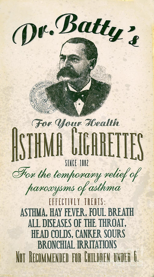 Dr Battys Asthma Cigarettes Photograph by Jon Neidert