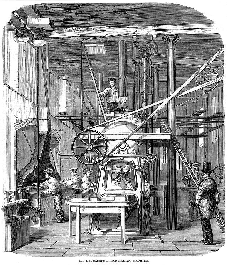 Dr Dauglish's Bread-making Machine Drawing by Illustrated London News ...