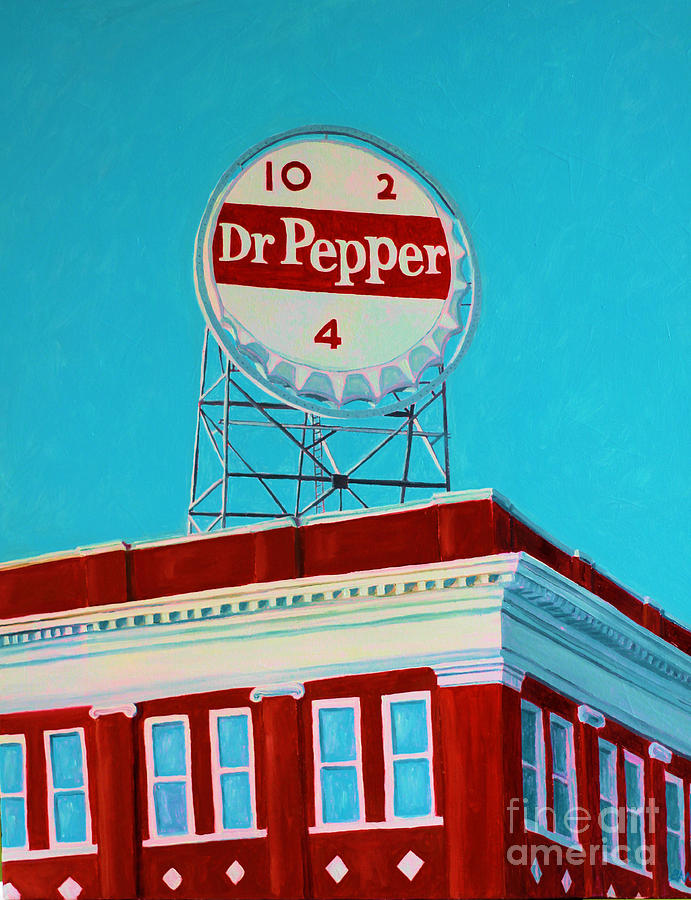 Vintage Painting - Dr Pepper Sign Roanoke Virginia by Todd Bandy