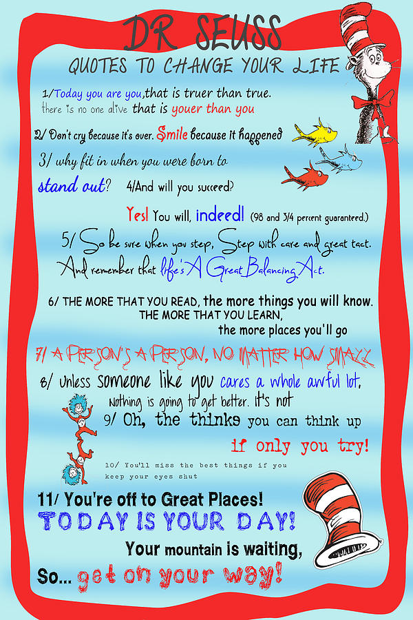  Dr  Seuss  Quotes  To Change Your Life Digital Art by 