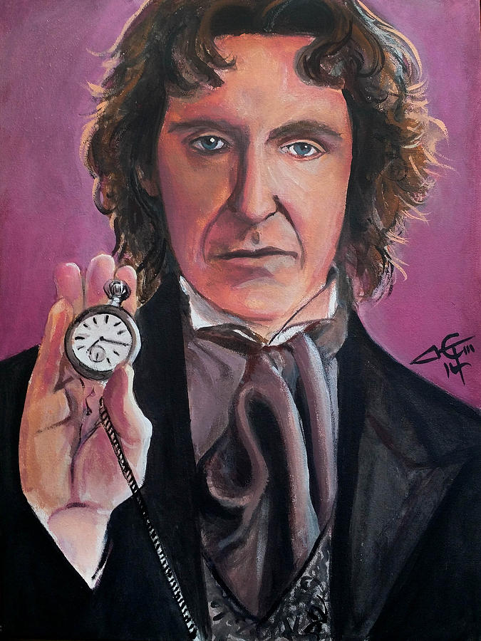 Dr Who # 8 - Paul McGann Painting by Tom Carlton