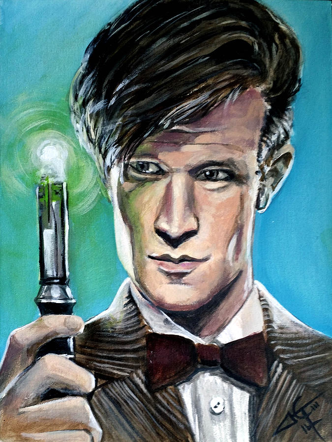 Dr Who #11 - Matt Smith Painting by Tom Carlton