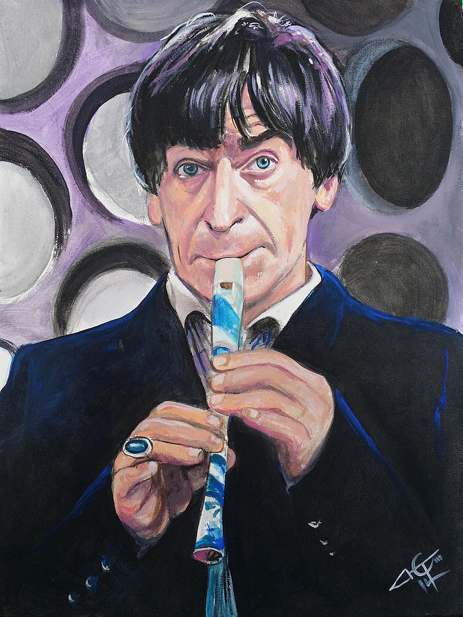 Dr Who #2 - Patrick Troughton Painting by Tom Carlton