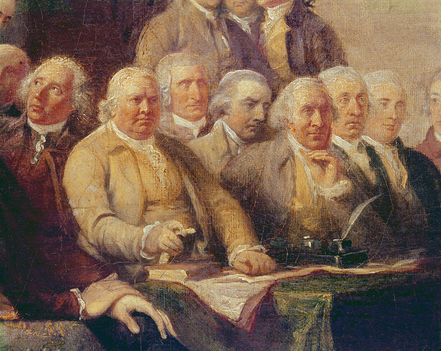 Politician Photograph - Drafting The Declaration Of Independence, 28th June 1776, C.1817 Oil On Canvas Detail Of 702745 by John Trumbull