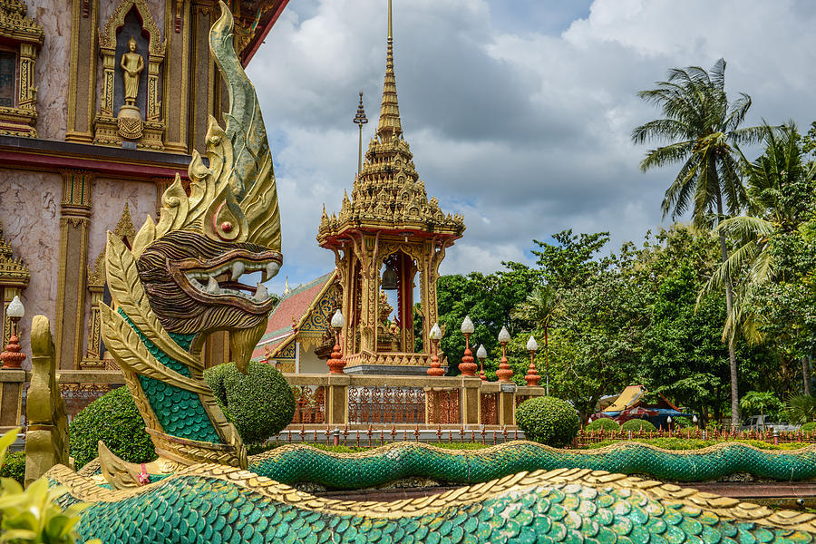 Dragon at Wat Chalong in Phuket Photograph by Brandon Bourdages