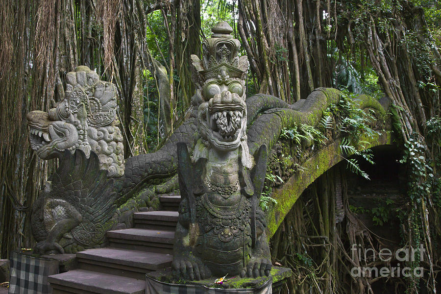 Dragon Bridge Monkey Forest Ubud Photograph by Craig Lovell