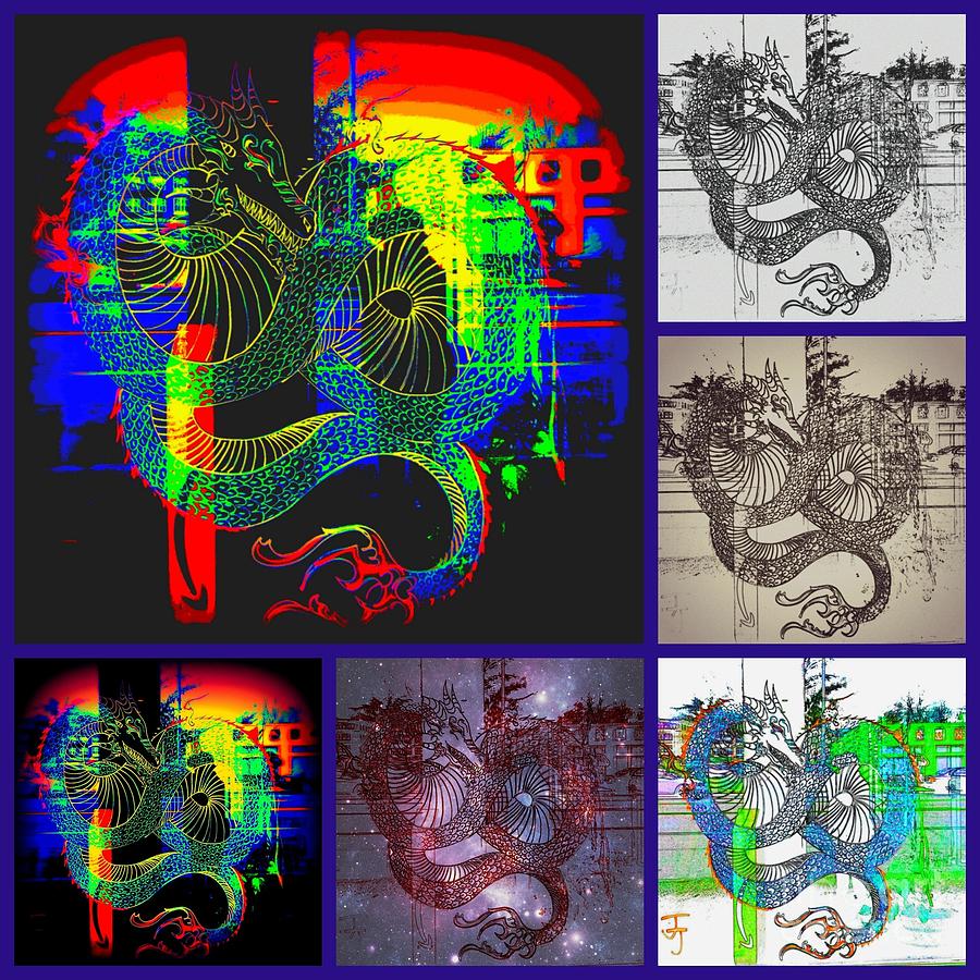 Dragon Collage Photograph by Kelly Awad