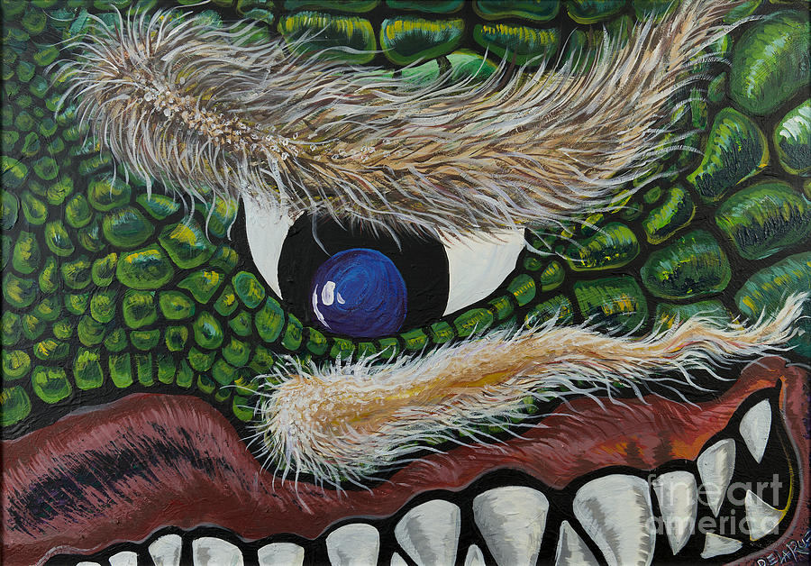 Dragon Painting - Dragon Cyclops by Doug LaRue