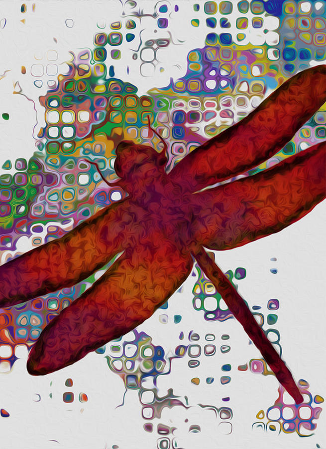 Insects Painting - Dragonfly #1 by Jack Zulli