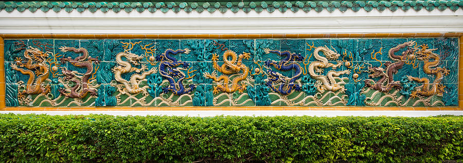 Architecture Photograph - Dragon Frieze Outside A Building by Panoramic Images
