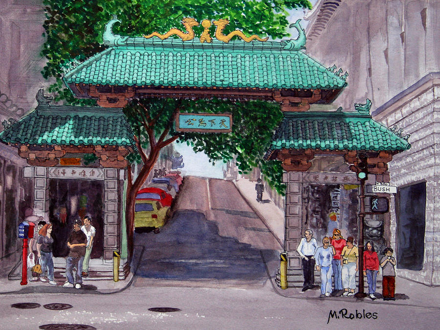 Dragon Gate Painting by Mike Robles