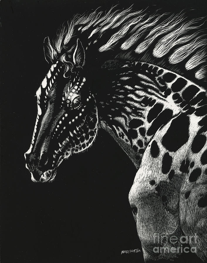 Dragon Horse Drawing by Stanley Morrison