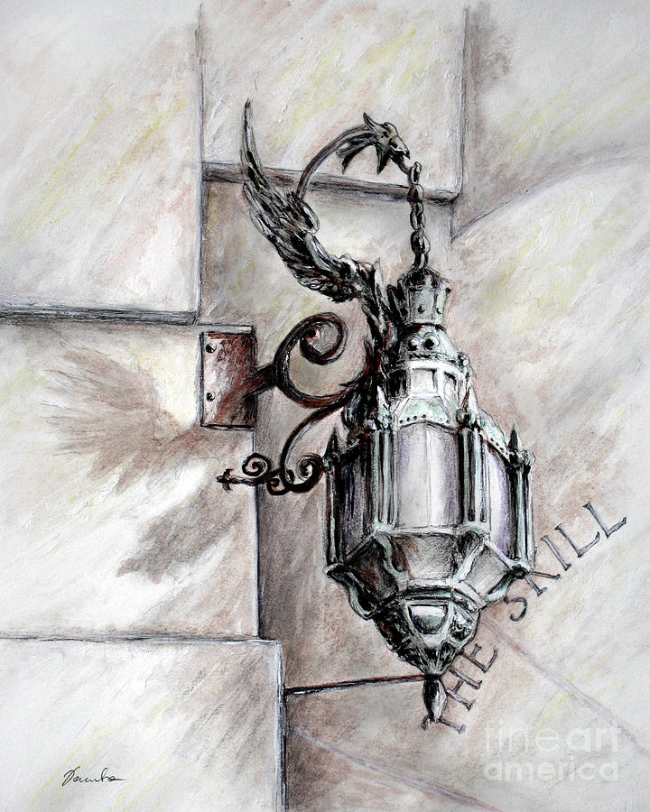 Dragon lantern Painting by Danuta Bennett