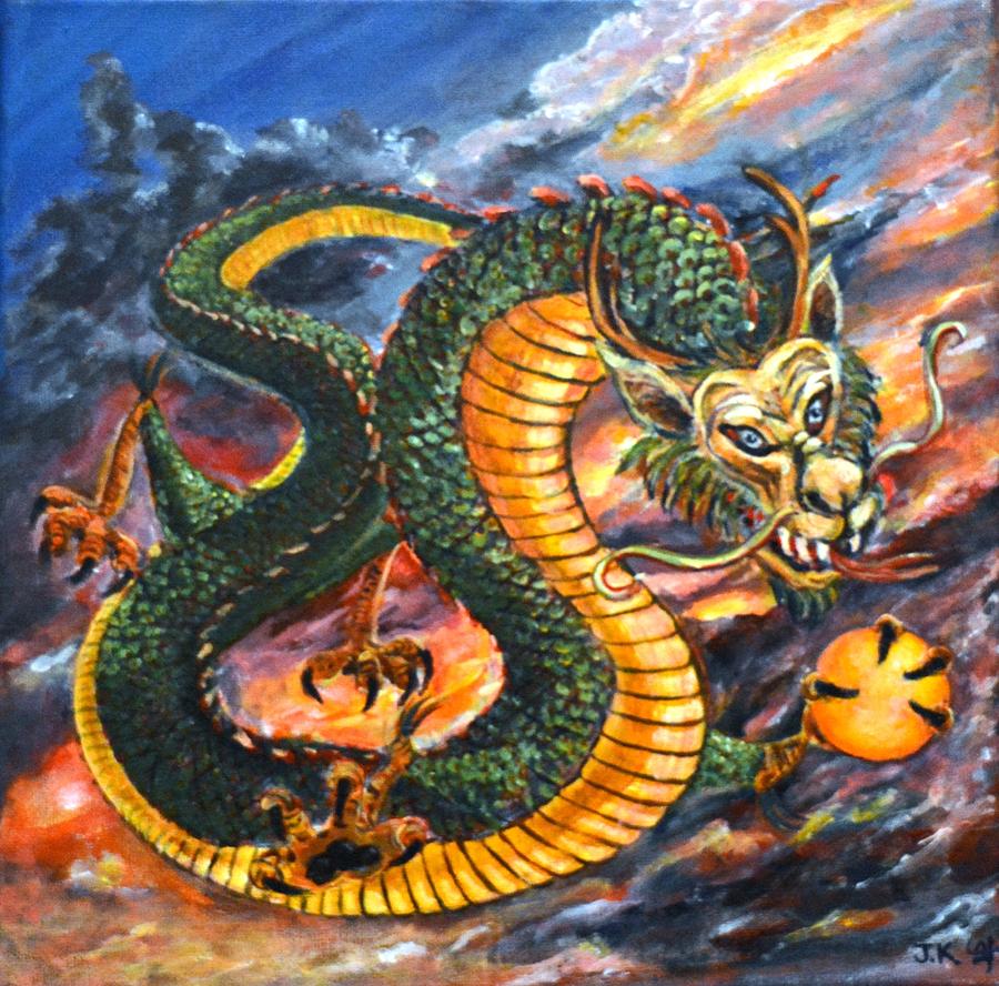 Dragon Myth Painting by Jennifer Kwon - Fine Art America