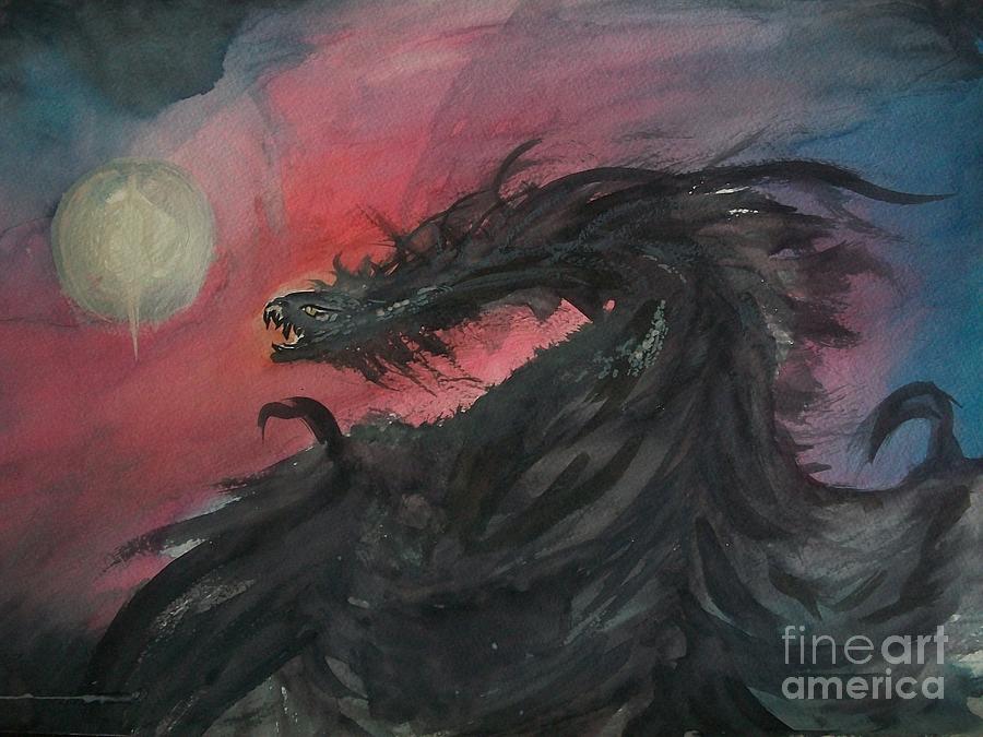 Dragon Painting - Dragon Night by Richard Wright Galleries