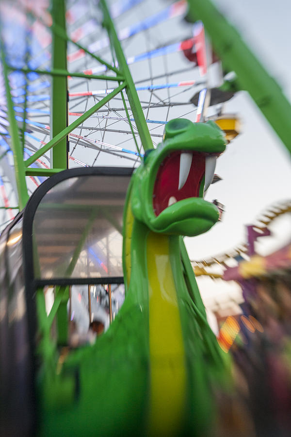 Dragon Photograph - Roar Too The Green Dragon Ride by Scott Campbell