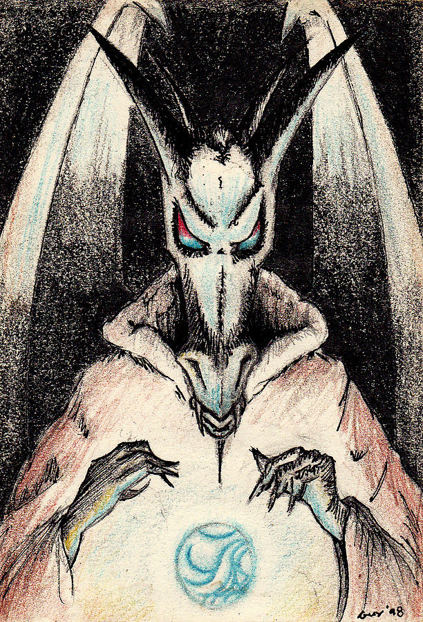 Dragon sorceror Drawing by Guy Pettingell