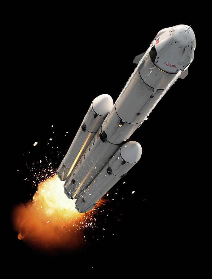 Dragon Spacex Mars Spacecraft Photograph by Claus Lunau/science Photo Library