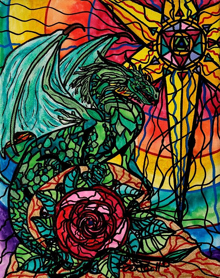 Dragon Painting - Dragon by Teal Eye Print Store