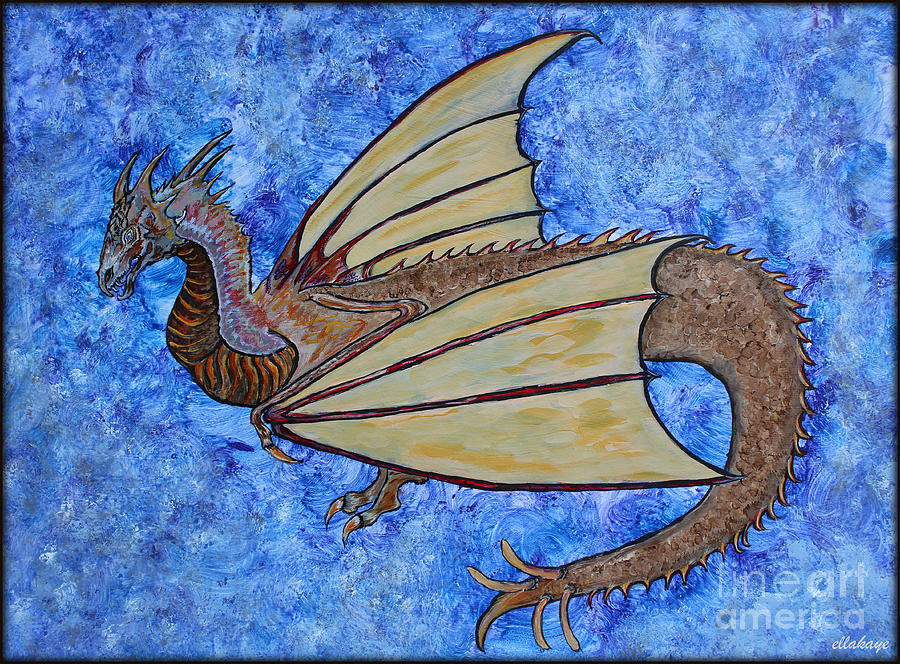 Dragon The Defender Fantasy 2 Painting by Ella Kaye Dickey