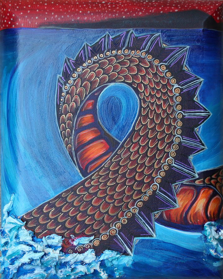 Dragon Two Painting by Kate Fortin