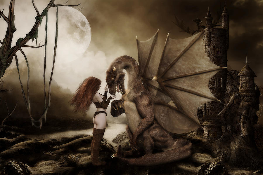 Dragon Whispers  Digital Art by Shanina Conway