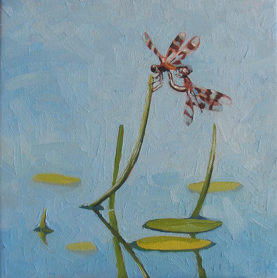 Dragonflies in Love Painting by Phil Chadwick