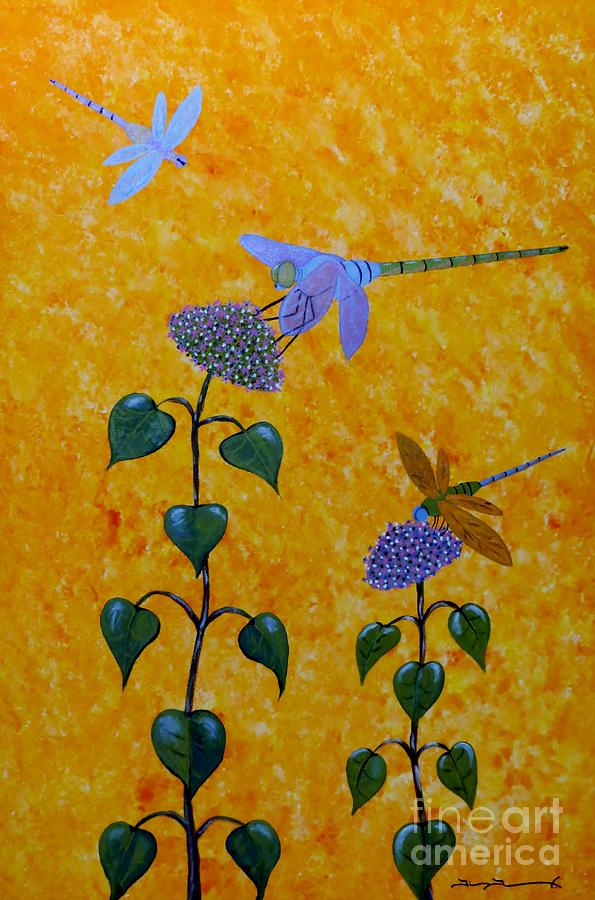 Dragonflies Painting by Tim Townsend