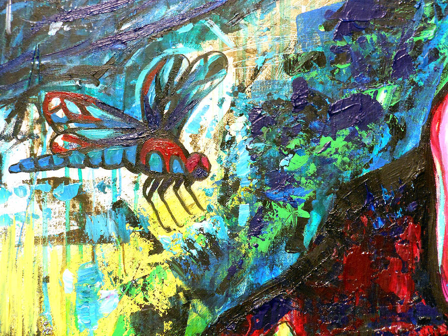 Dragonfly Abstract 1 Painting by Genevieve Esson