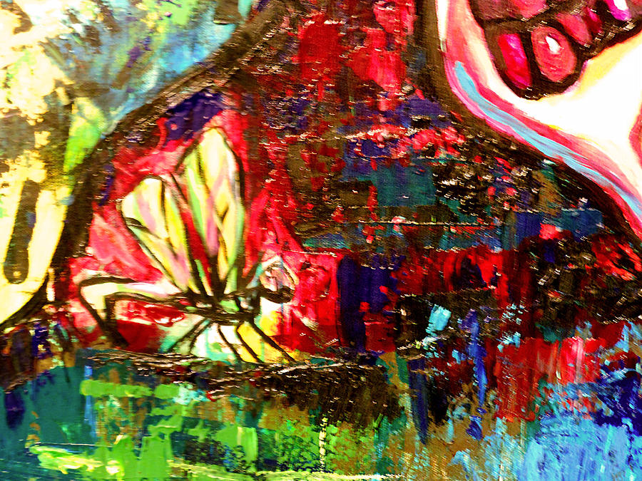 Dragonfly Abstract 2 Painting by Genevieve Esson