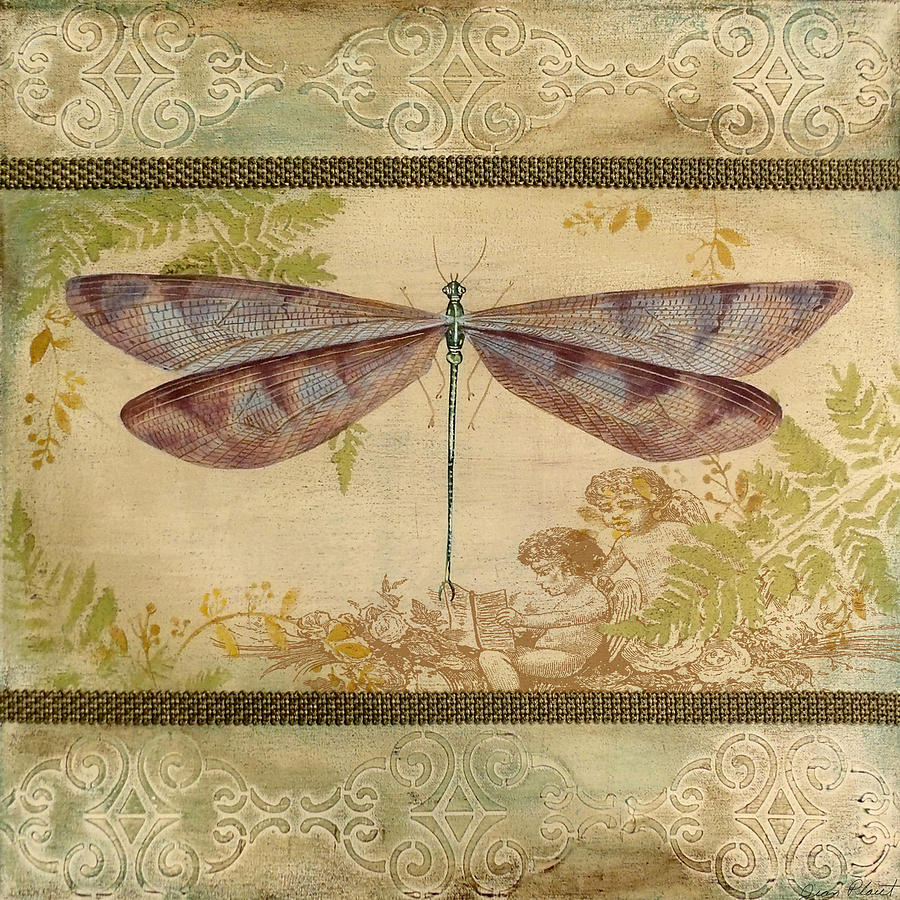 Dragonfly and the Angel-4 Painting by Jean Plout