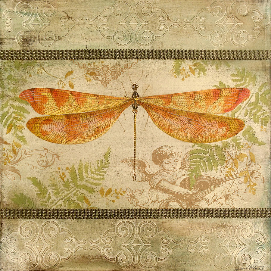 Dragonfly and the Angel-5 Painting by Jean Plout