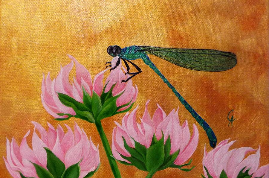 Nature Painting - Dragonfly by Carol Avants