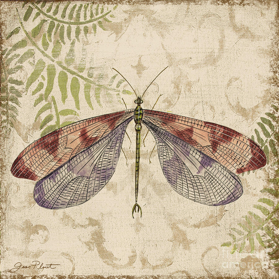 Dragonfly Daydreams-D Painting by Jean Plout