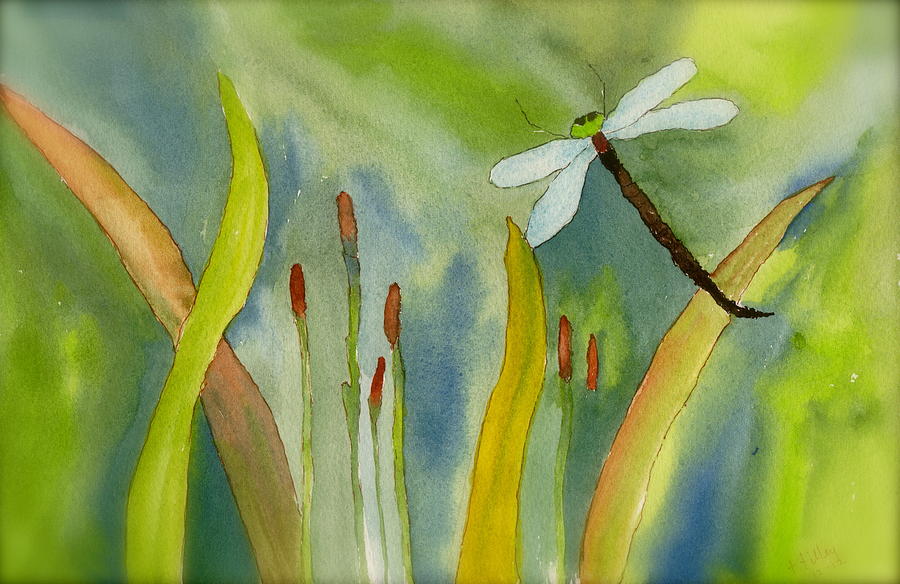 Dragonfly Fantasy Flight Painting by Teresa Tilley