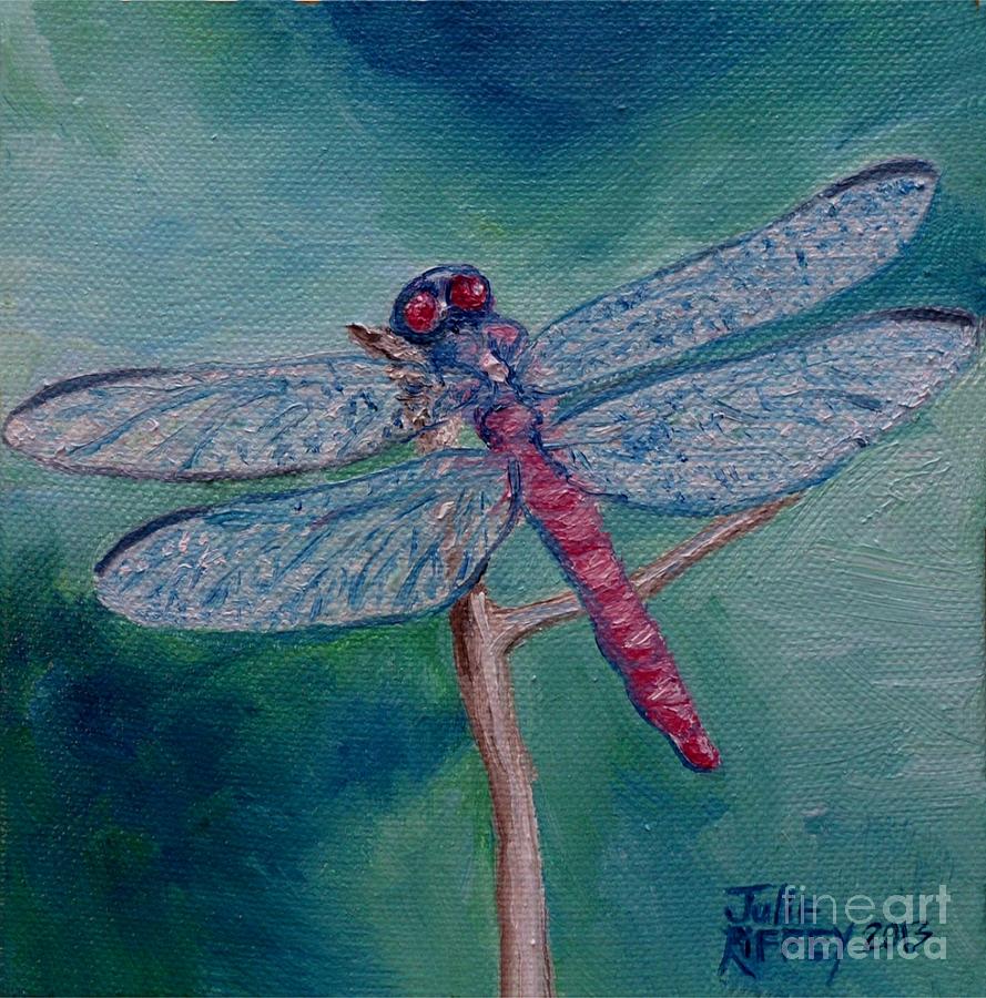 Dragonfly Painting by Julie Brugh Riffey