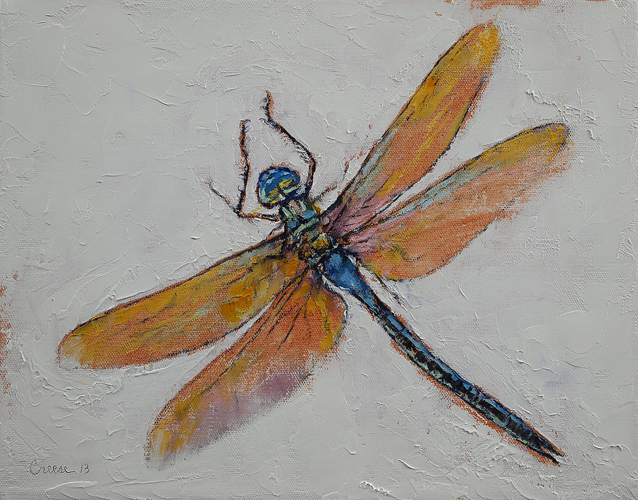 Dragonfly Painting by Michael Creese