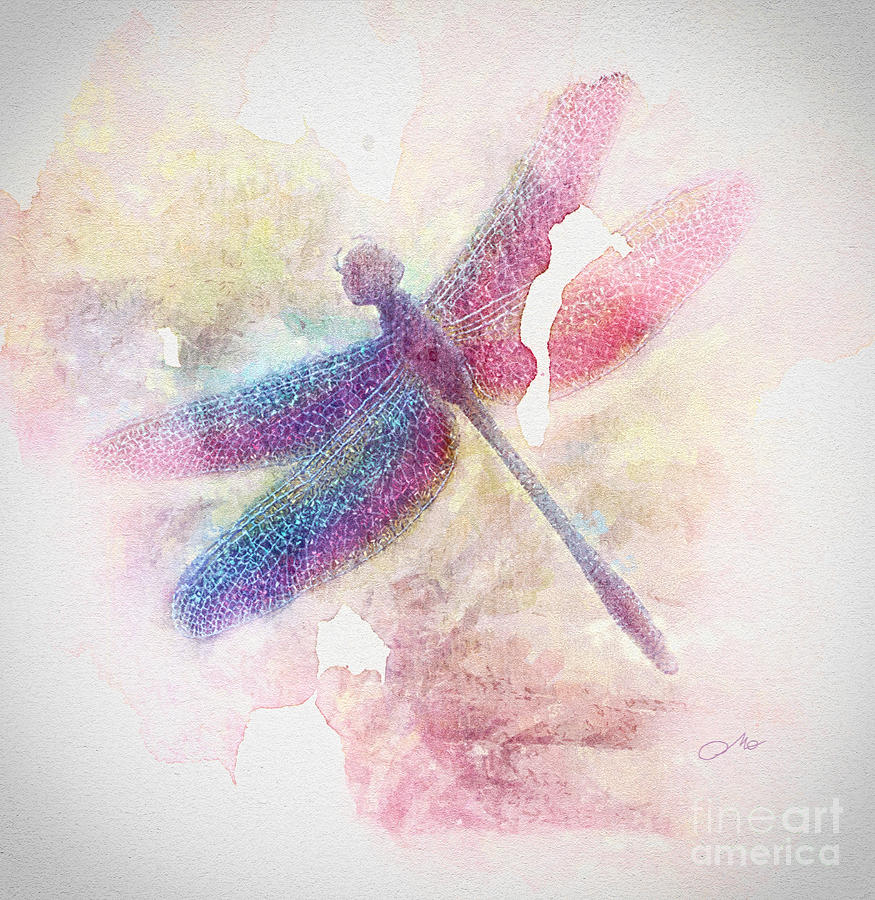 Dragonfly Painting by Mo T