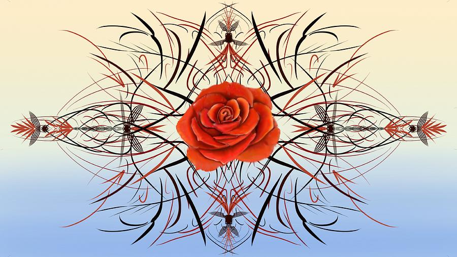 Dragonfly Rose Digital Art by Douglas Day Jones