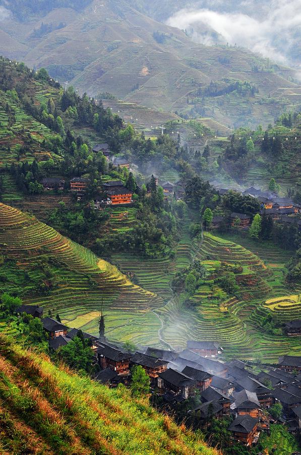 Dragons Backbone Rice Terraces Photograph by Melindachan