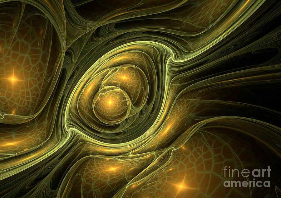 Dragons eye - abstract art Digital Art by Martin Capek