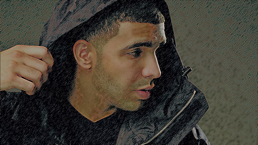 Drake Digital Art by Marvin Blaine