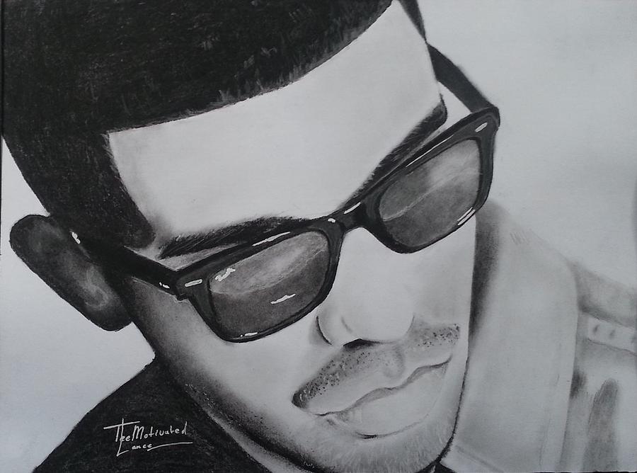 Drake portrait Drawing by Lance Freeman | Fine Art America