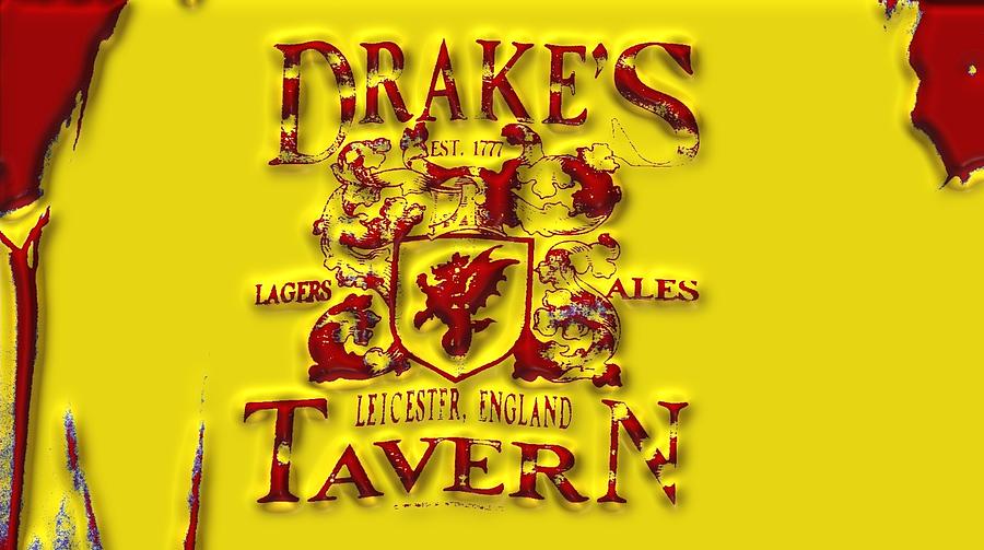 Drakes Tavern Yellow and Red Digital Art by Alec Drake