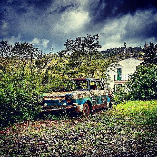 Car Photograph - Drama #hdr #coche #car #abandono by Santiago Munoz