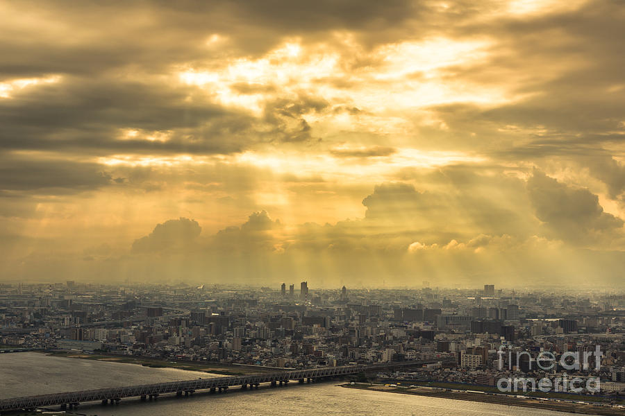 Dramatic light in Osaka Photograph by Didier Marti