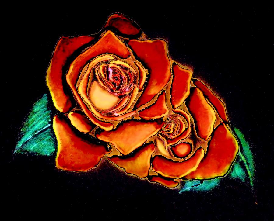 Dramatic Roses Painting by Victoria Rhodehouse